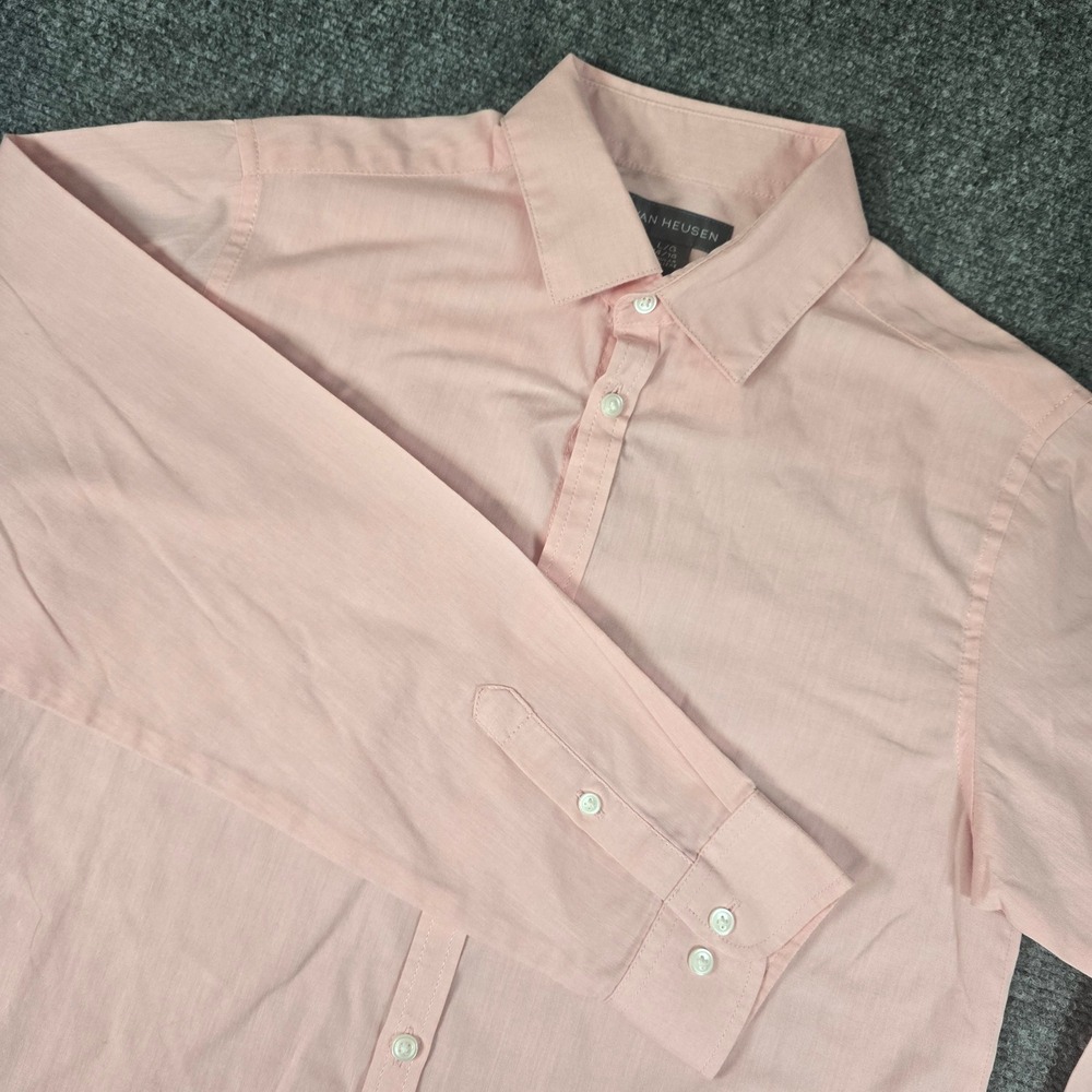 Van Heusen Pink Long Sleeve‎ Button Down Shirt Mens Size L/G 14/16 Regular Fit